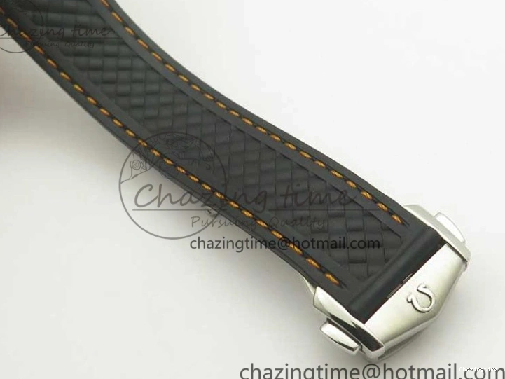 0411 SmoothTexture Aqua Terra 150M Master Chronometers VSF 1:1 Best Edition White Dial Orange Hand on Black Rubber Strap A8900 Super Clone 8011